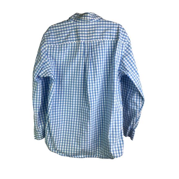 Vineyard Vines Button Down Shirt Boys Sz S 8-10 Light Blue Whale Shirt Gingham - Picture 3 of 8